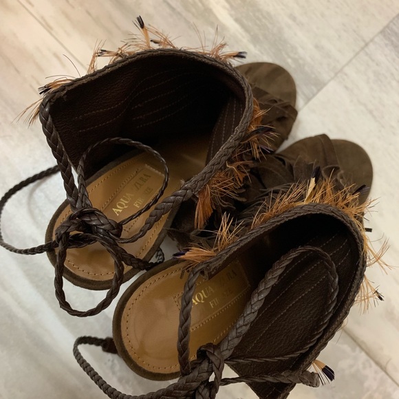 Aquazzura Pocahontas Fringe Suede Tassel Sandal - Picture 5 of 8